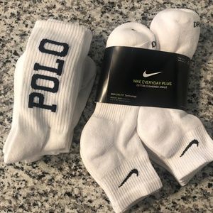 Men's White Ankle and Tall Socks